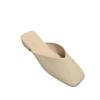 Fashion Hot Selling Square Toe Elegant Flats Women Slippers Designer Casual Soft Mules Shoes 2025 Spring New Trend  Walking Zapatillas