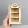 Wood Cabinet Toy Figure Display Shelf Model Realistic Vintage Realistic Doll House Pretend Girls Gift Realistic Cabinet