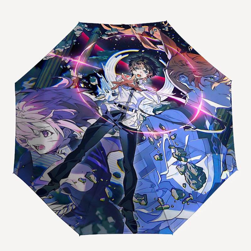 1pc Outdoor Umbrella with Anime Characters - Automatic Opening/Closing, Portable 3-Fold Design, 8-Rib Iron Frame - Perfect Gift for Fans, Travele