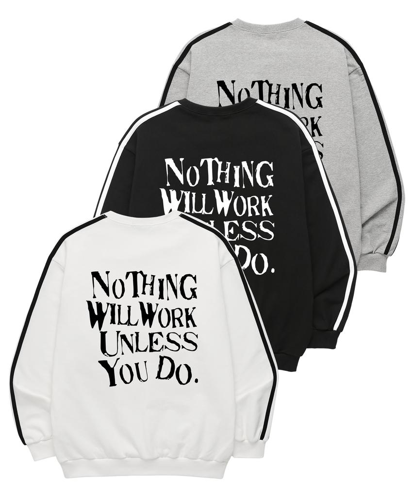 SHIRTER Unless Uo Do Sleeve Tape Sweatshirt (Sls022) Black