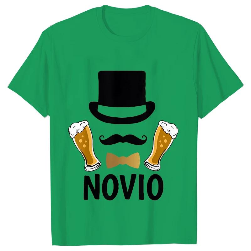 Father's Day Beer Graphic Tops Spanish Single Farewell Bachelor Party T-shirts Evg Future Team Groom Man Wedding Oversized Tees