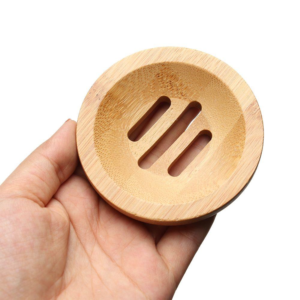 Portable Wash Shower Toilet Container Soap Dish Box Soap Tray Bamboo Box