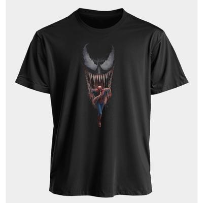 Men's and Women's T-shirts-Man Venom Summer American Spring and Autumn New Loose Fashion Niche Short Sleeves