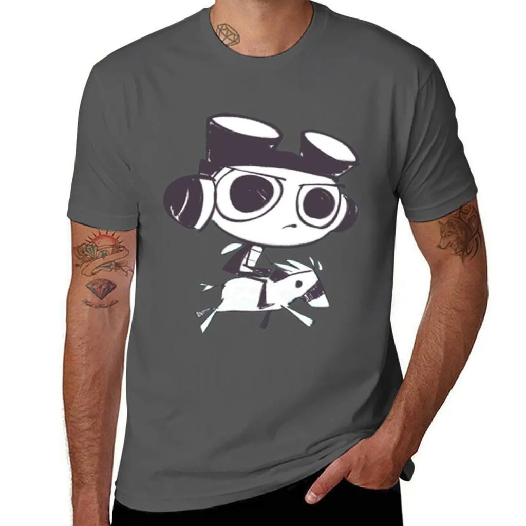 Psychonauts Raz Rides a Pony Sugarcube TShirt Anime Tshirt Tops Vintage T Shirt Unisex