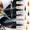 4Pcs Stainless Steel Olive Oil Spout Wine Stoppers with Sealed Dust Caps Leak Proof Liquor Bottle Pourers Speed Pour Spouts Bar Tools