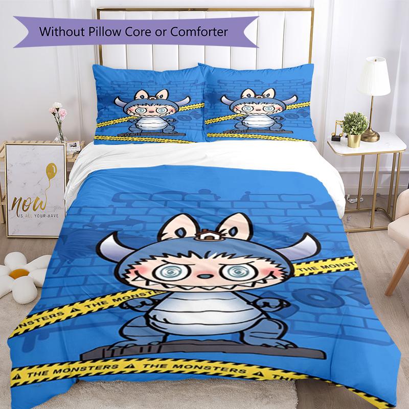 Labubu Bedding Set Suitable for Playroom Machine Washable Perfect Gift for Friends Family