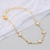 Copper Chain Bracelet, Versatile Four-leaf Clover Bracelet, Women's Niche Design, High-end, Cold Style, Light Luxury Bracele