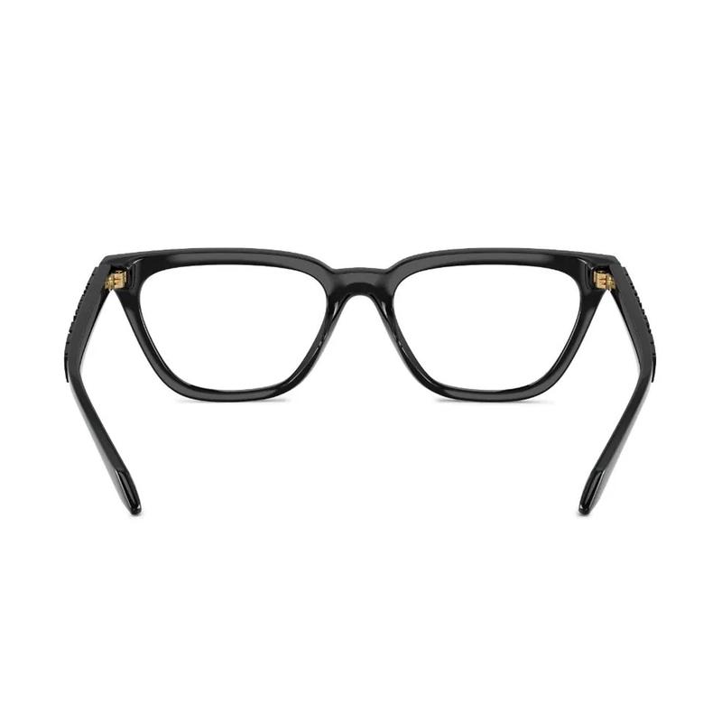 Versace Solid Color Design Nylon Acetate Cat Eye Optical Frame Women's Black 10905761 VE3352UGB1-Black 53