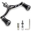 HEIGHTEN Reel Handle 80mm 95mm 98mm with 20mm 19mm Knob for Shimano Daiwa Spinning Reels Pillar Series 98mm Black Gunmetal