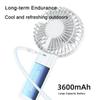 USB Low Noise Small Fan Outdoor Portable Handheld Fan Intelligent Digital Display 100 Speed Infinitely Adjustable Fan