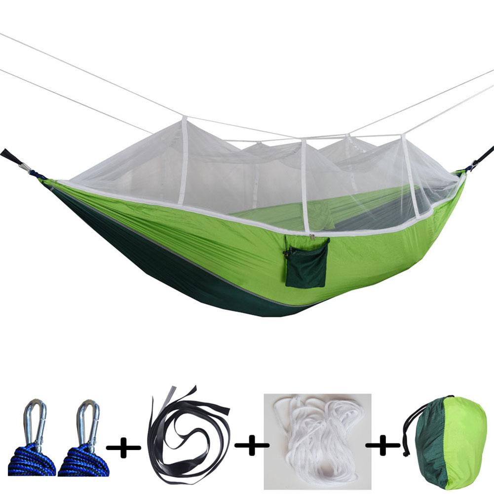 Outdoor Double Mosquito Net Hammock Camping Hanging Bed Swing Chair