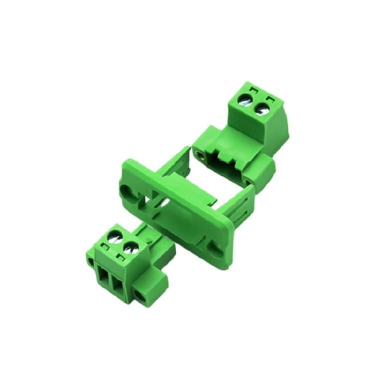 Solderless Push in Terminals with Flange Fixed Panel 5.08Mm Spacing Terminals Block Connector for Electrical Connection