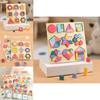 Holzform-Puzzle für Kleinkinder mit geometrischen Bausteinen und kognitivem Entwicklungsspielzeug für das frühe Lernen