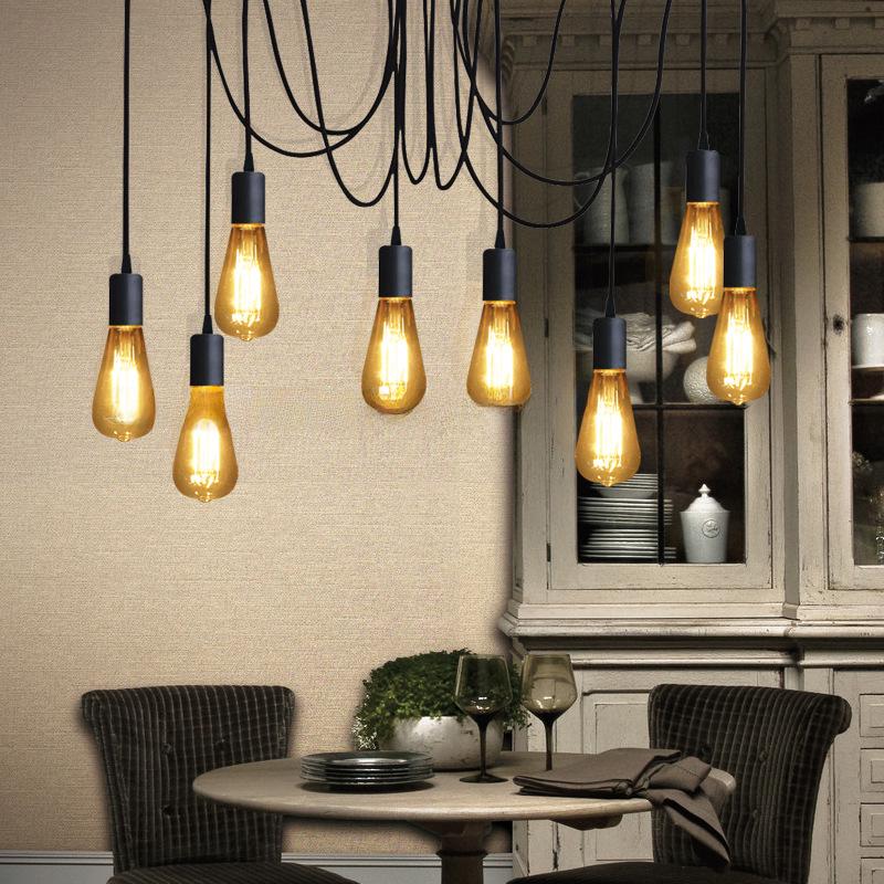 Retro Industrial Multi-Branch Flower Chandelier for Living Rooms, Restaurants, and Clothing Stores