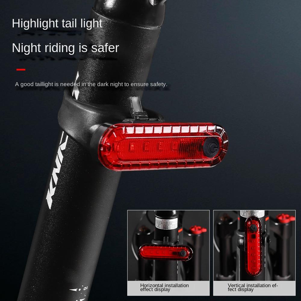 Rear Bike Tail Light USB Rechargeable Red Ultra Bright Taillights Fit On Any Bicycle/Helmet Easy To Install for Cycling Safety