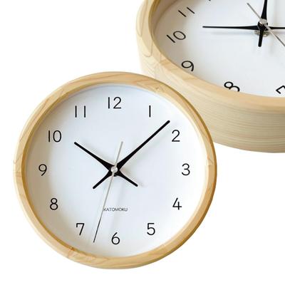Reloj de pared Muku Clock 13 Hinoki con segundero continuo km-130HIRC 220 mm (Radio reloj)