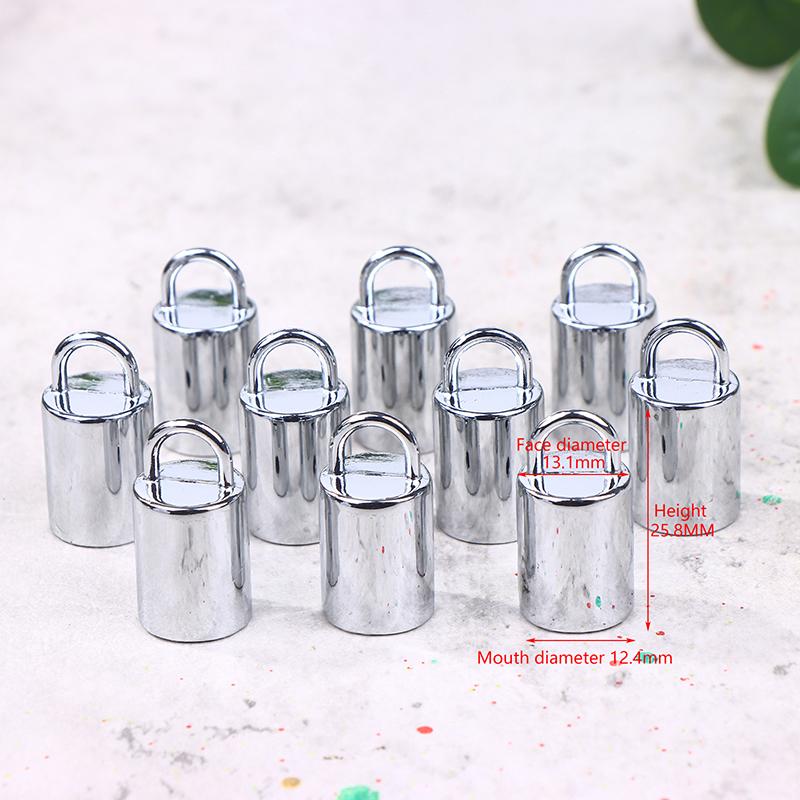 10 Stück 12/14 mm Metallschnallen Taschenriemen Quaste Kappe Quastenschnur Schnurstopper Verschlüsse DIY Hardware Zubehör