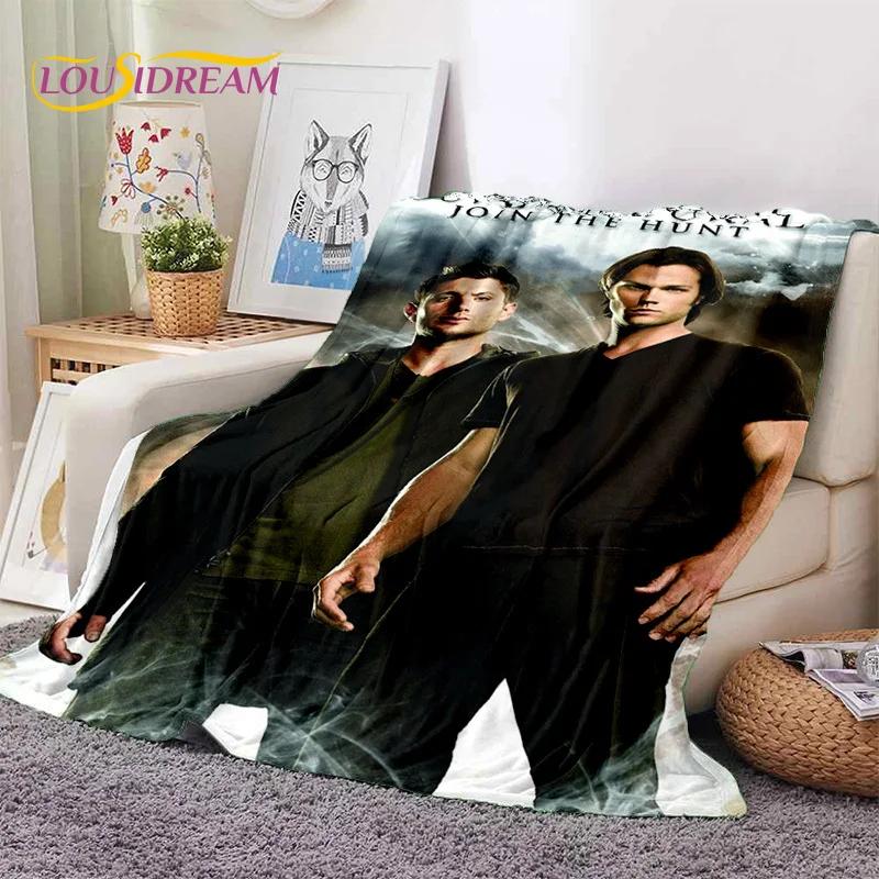 D Supernatural Dean Sam Soft Flannel Throw Blanket Cozy Picnic Bed Sofa Home Bedroom Gift