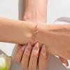 Fashion Gold Color Crystal Zircon Flower Tulip Bracelet For Women Wedding Party Valentine's Day GiftJewelry