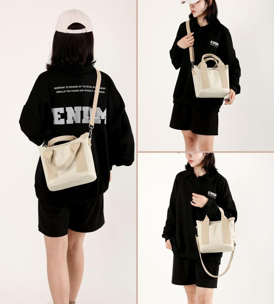 Tote Bag for Shoulder Mini for Going Green [YIBONIKA] Women, Bag, Crossbody, Canvas, Divider, Tote, Self-supporting, Stylish, Cute, Lightweight,