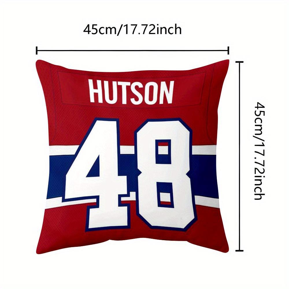 1Pc Hockey Jersey Pillowcase Polyester 2D Double-Sided Print Number 48 Throw Pillow Cover For Bedroom Living Room Man Cave Decor