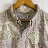 Used 90s Reyn Spooner Hawaiian Shirt Aloha Short Sleeve BD Reverse Print Inside Out All Over Pattern Ethnic Pattern Tribal Old Clothes VINTAGE Beige