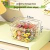 Cream Style Transparent Desktop Storage Box Large Capacity with Lid Hair Jewelry Case Plastic Jewelry Organizer Box Hair Band