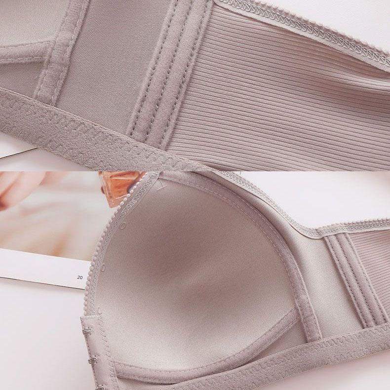 BH Foran Lukking Trådløs Dame Samlet Uten Stålring Ensfarget Undertøy Push Up Bralette Sexy Lingeri Pluss Størrelse BH