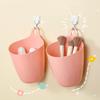Hanging Trash Can Mini Multifunctional Space Saving Plastic Hanging Storage Bucket for Desktop