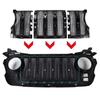 A03E-For Jeep Wrangler JL JT Gladiator 2018-2024 Front Grill Grille Mesh Erts Cover Ect Net Guard Accessories Parts