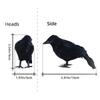 Halloween Artificial Raven Crow Realistic Black Feathered Crows Multifunctional Festive Atmosphere Lifelike for Garden Balcony