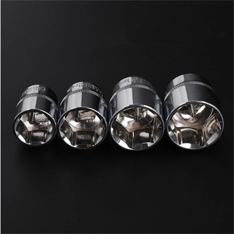 1pc 8MM 9MM 10MM 11 12 13 14 15 16 17 18 19 20 21 22 23 24 Hexagon 1/2 Short Socket Wrench Head Sleeve Chrome Vanadium Alloy
