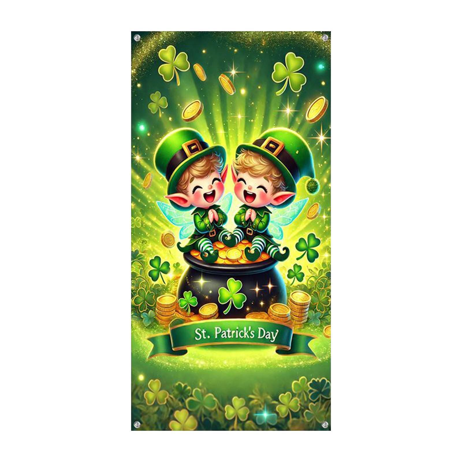 

Баннер ко Дню Святого Патрика, фоны для украшения двери ко Дню Святого Патрика, фоны для украшения вечеринки One Size