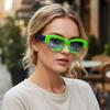 Korean Small Square Frame Sunglasses Unique Versatile Street Snap Uv Protection Influencer Matching Daily Eyewear For Women
