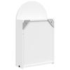 LED Lighted Curved Mirror Cabinet White 42 x 13 x 70 cm
