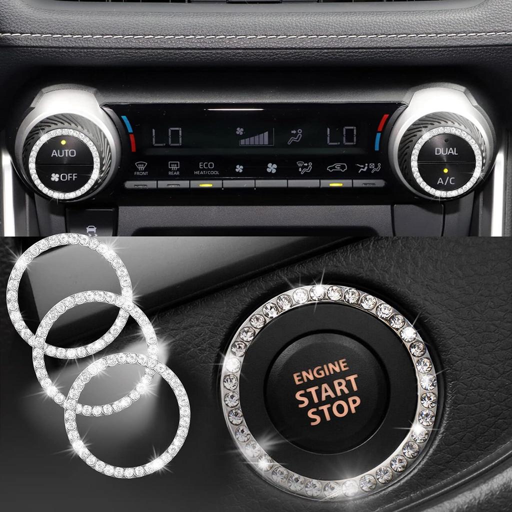 Steering Wheel Cover for Women Bling Crystal Diamond Sparkling Car Accessories Fit for ES RX LS Is CT LX GS LC RC GS-F RC-F Rhinestone Decals