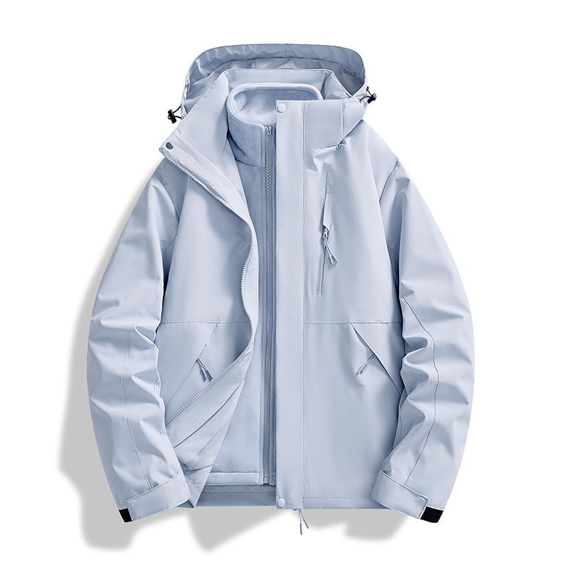 Unisex 3-in-1 Abnehmbare Winddichte Wasserdichte Outdoor Bergsteigerjacke