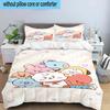 3PCS K-pop Cartoon Friends 3pcs Bedding,Including 3PCS Duvet Cover And 2pcs Pillowcases Perfect for Christmas,Ideal for Bedroom, Dormitory