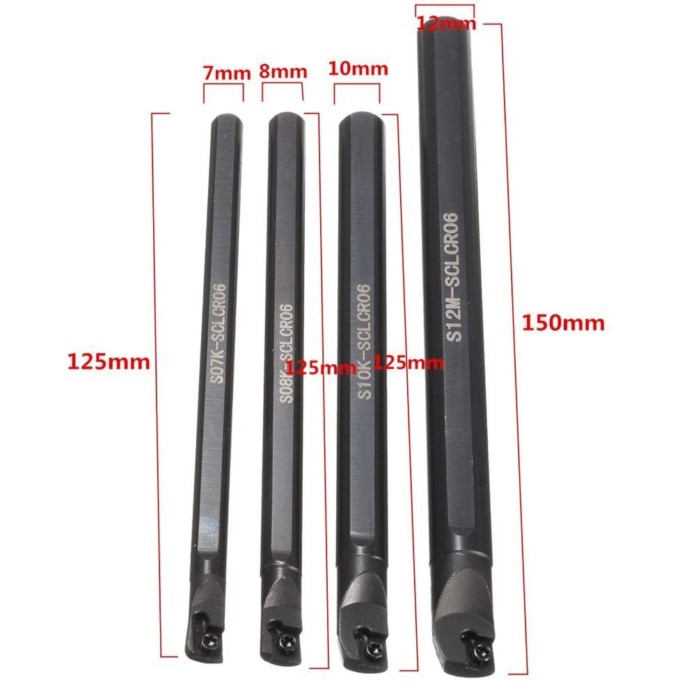 Carbide Inserts Boring Bar Stainless Steel Lathe Turning Tool Kit Rod Holder  Lathe Tool