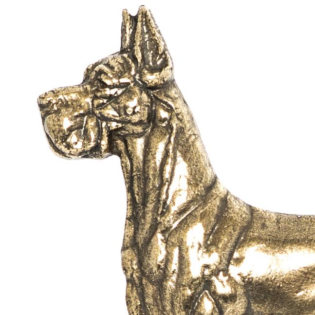 Great Dane I – Key holder with a dog, brass handle for dog accessories | Art-Dog