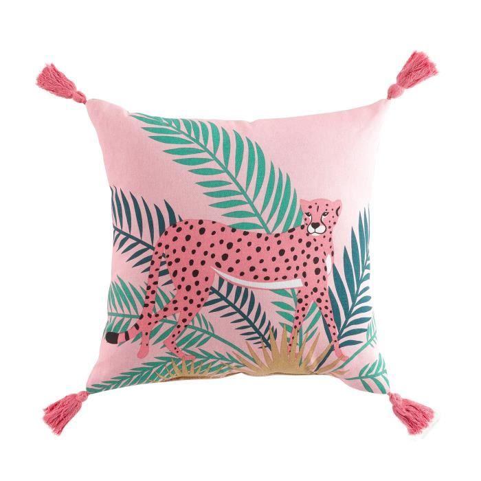Coussin - Leopink - 40 x 40 cm - Oeko-Tex® - 100% coton - Intérieur contemporain