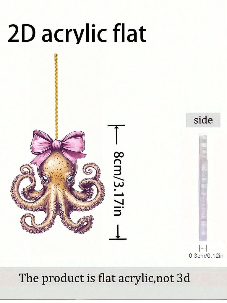 1 animated style octopus pendant multifunctional indoor hanging decoration DIY backpack hanging decoration.