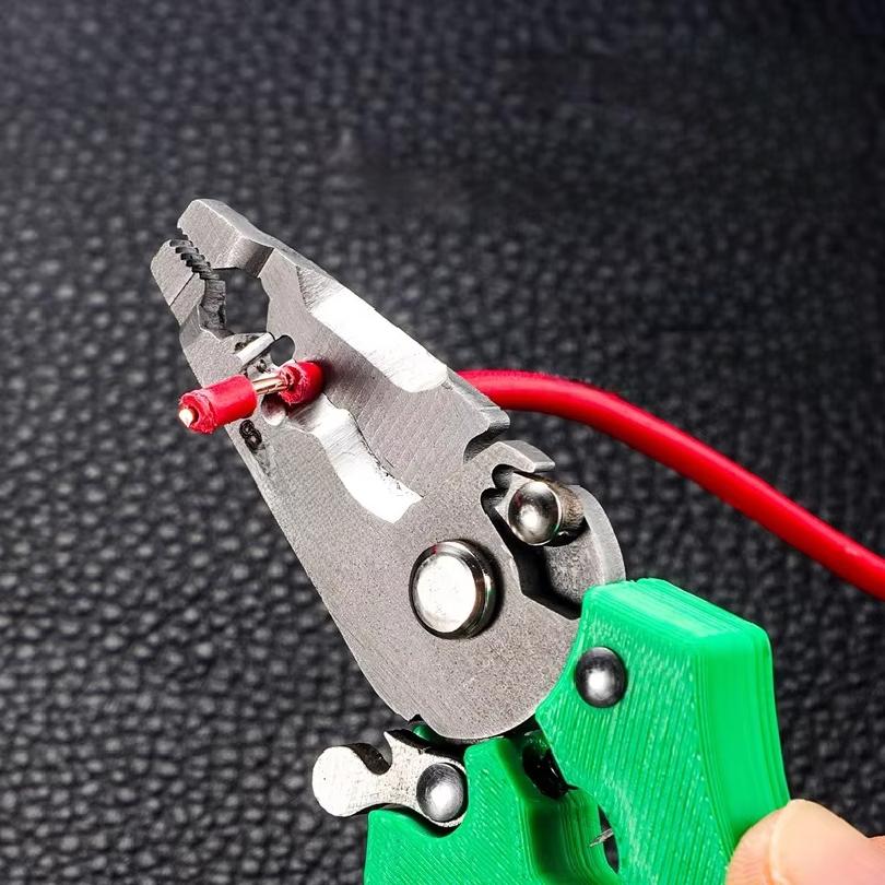 Multi-Function Wire Stripping Pliers - Pocket-Sized Cable Cutter & Crimping Tool for Electricians