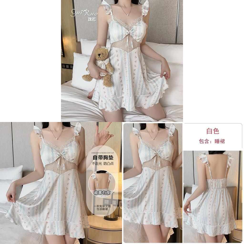 Satin Sleep Dress For Women With Lace Detailing And Vneck For Home And Lounge Relaxation