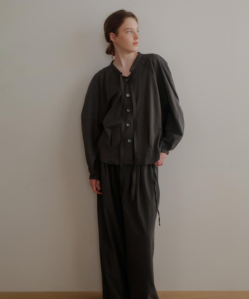 SIEERING Everyday Elastic Waist Pants_[Charcoal]