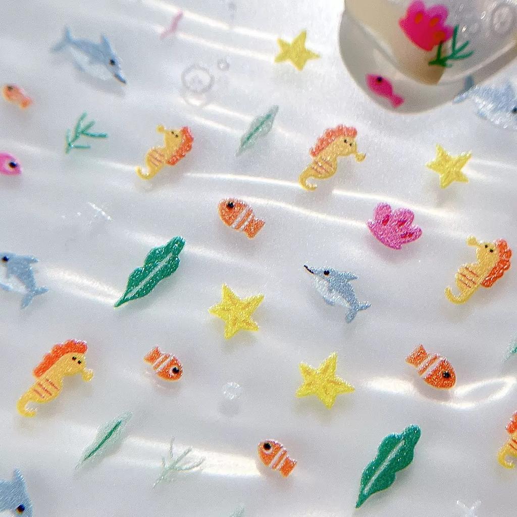 Colorful Underwater World - Self-Adhesive, Disposable, DIY Nail Decor for Women And, Ideal for Party Nails