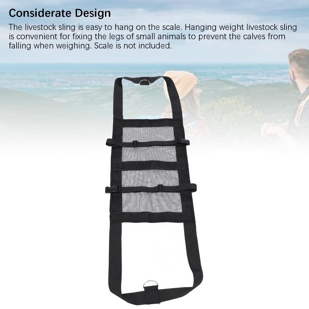 Breathable Mesh Animal Weighing Sling Adjustable Hanging Weight Sling Professional Farm