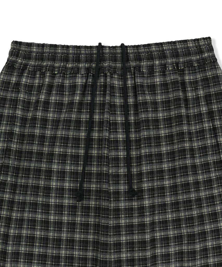 Matin Kim Check Mix Jersey Pants In Black