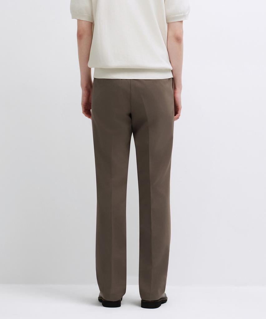MUSINSA STANDARD Semi-Wide Hidden Banding Slacks [Light Brown]