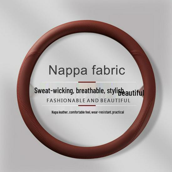 

Ideal Steering Wheel Cover: Genuine Leather, Anti-slip, Sweat-absorbent, Ultra-thin Grip for L6 L8 L7 L9 i6 i8 MEGA 38cm